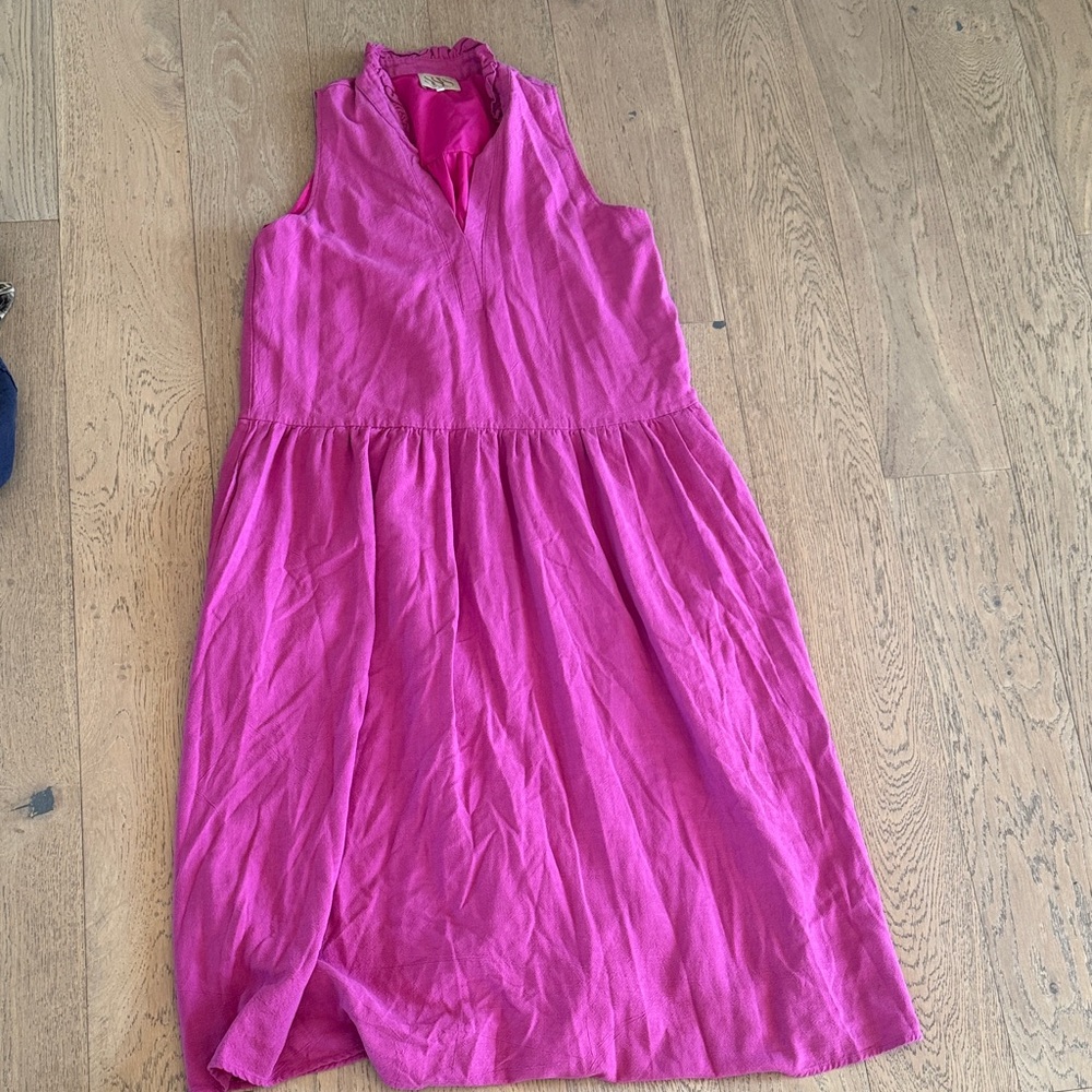 Chic Fuchsia Sleeveless Maxi Dress